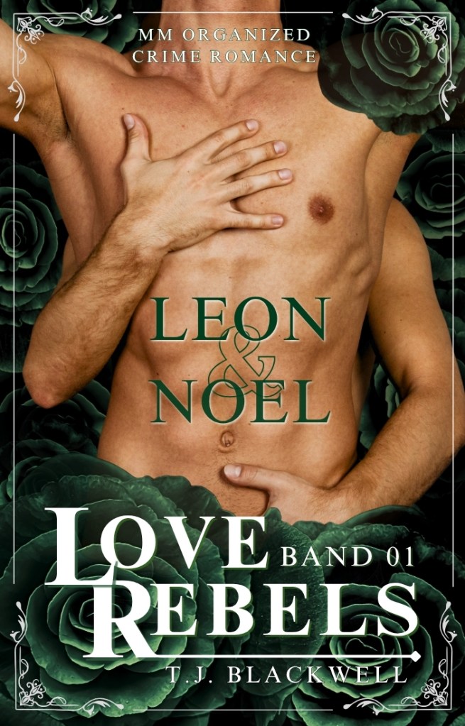 Cover von Band 01. Muskulöser männlicher Oberkörper wird von hinten von zwei Armen umschlungen. Am Rand sind grüne Rosen zu sehen, die auch den Unterleib des Mannes bedecken.
